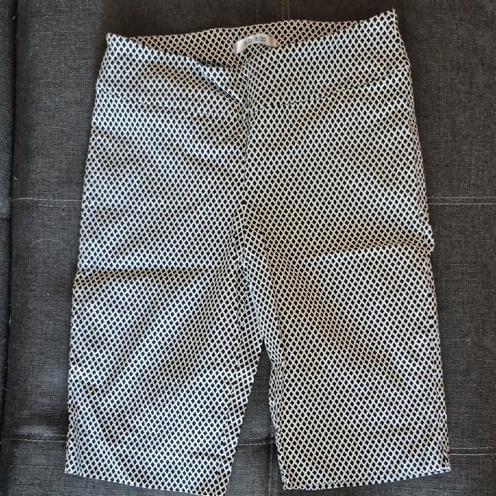 Black and White Polka Dot Bermuda Shorts